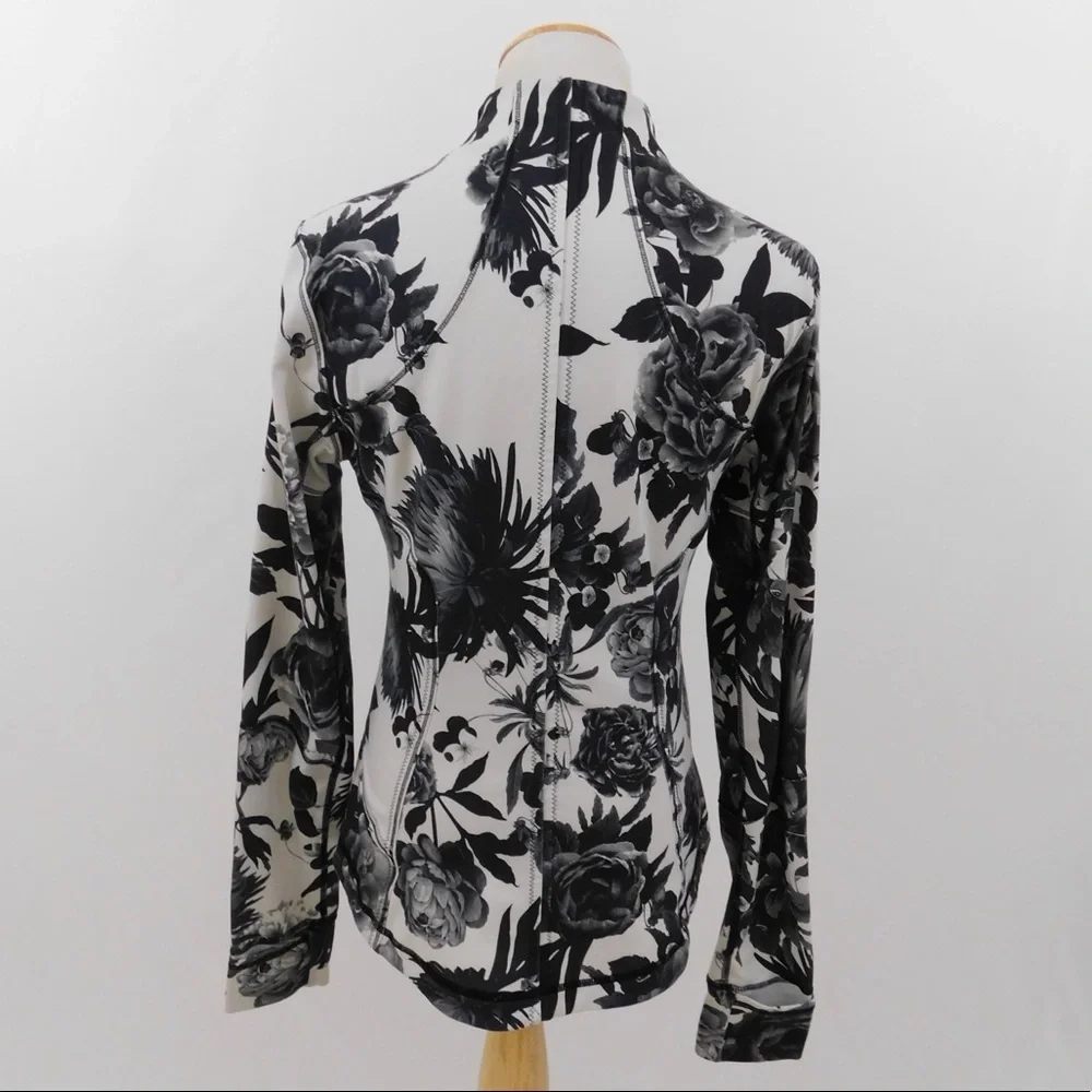 lululemon athletica Black & White Floral Full-Zip Jacket